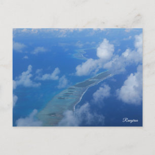 Cartão Postal Rangiroa de avião