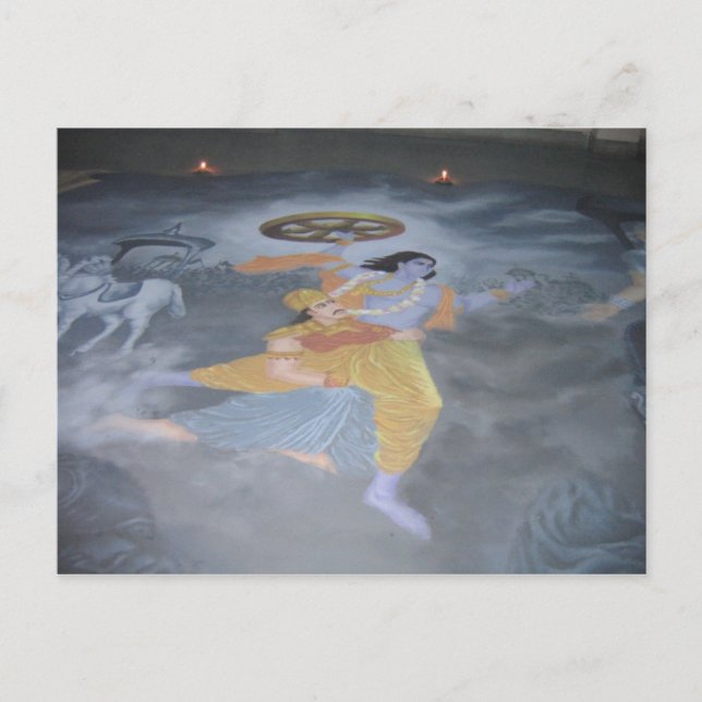 Cartão postal, Rangoli, IIT KGP, Diwali (Frente)