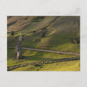 Cartão Postal Rano Raraku, Rapa Nui, Ilha de Páscoas, Chile