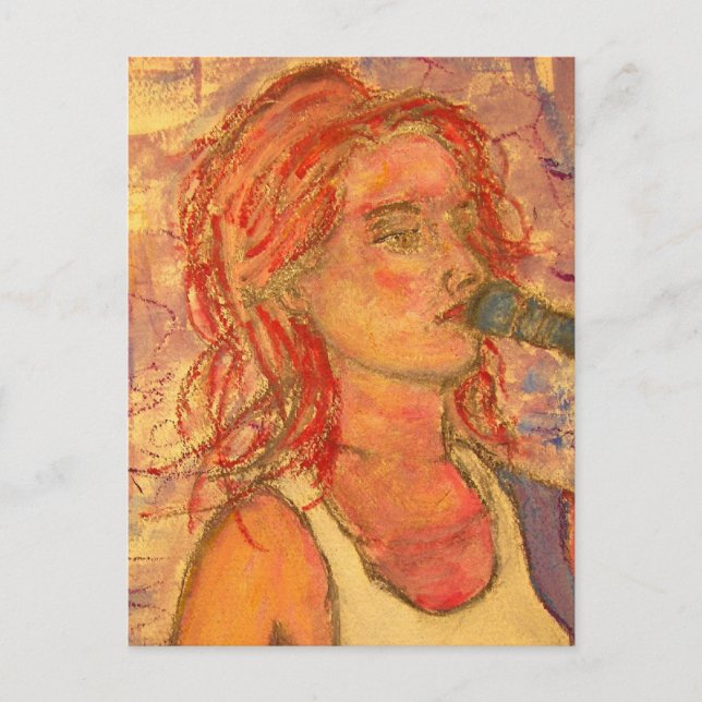 Cartão Postal Rapariga Acústica (Frente)