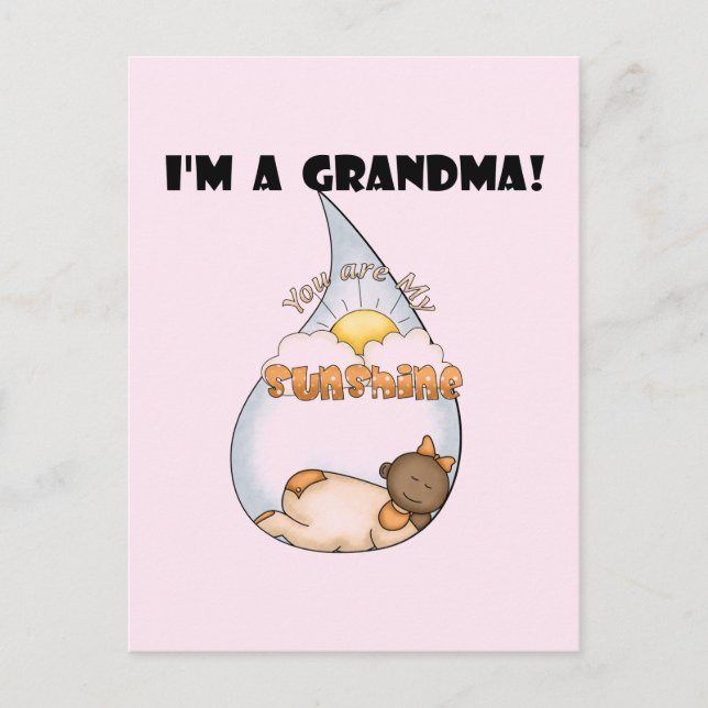 Cartão Postal Rapariga Americana Sunshine-African da Vovó (Frente)