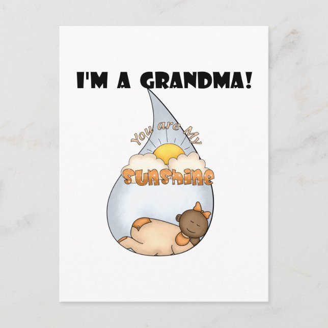 Cartão Postal Rapariga Americana Sunshine-African da Vovó (Frente)