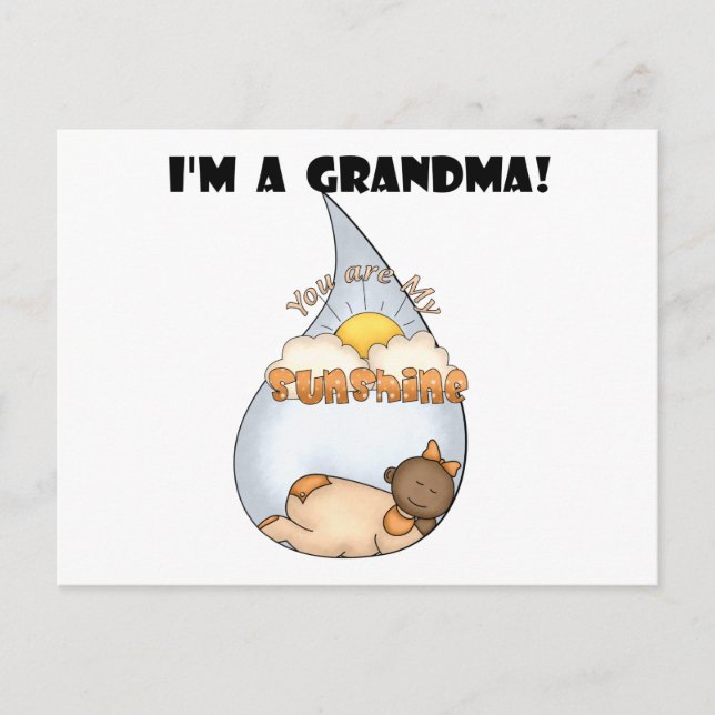 Cartão Postal Rapariga Americana Sunshine-African da Vovó (Frente)