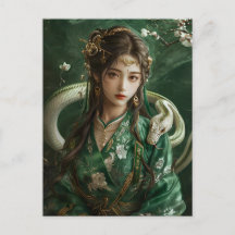 Rapariga com Arte Zodiática Chinesa Cobra