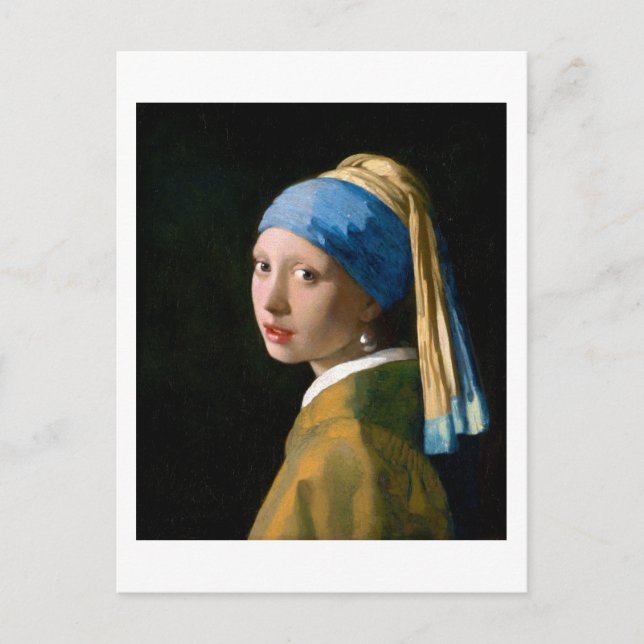Cartão Postal Rapariga com brinco de pérola, Johannes Vermeer, 1 (Frente)