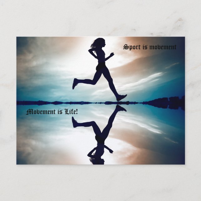 Cartão Postal Rapariga corre (Frente)