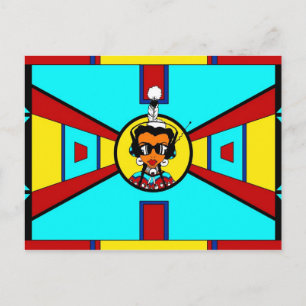 Cartão Postal Rapariga do Ventre - Design de trabalho de vara