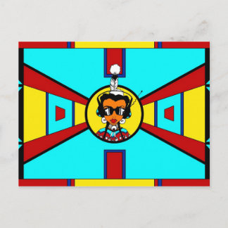 Cartão Postal Rapariga do Ventre - Design de trabalho de vara