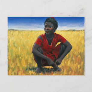 Cartão Postal Rapariga em Vermelho 1992