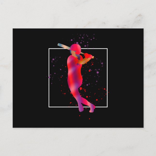 Cartão Postal Rapariga no Bat (Frente)