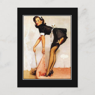 Cartão Postal Rapariga Pin-up de 1950 Postcard