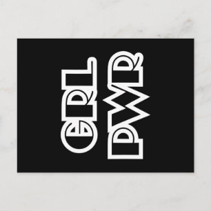 Cartão Postal Rapariga Power, Grl Pwr