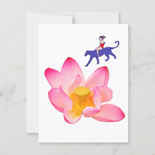 Cartão Postal Rapariga, Puma e Lotus