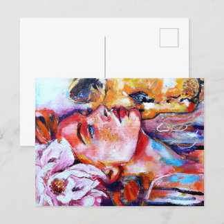 Cartão Postal Rapariga Vermelha por LenaTerzi