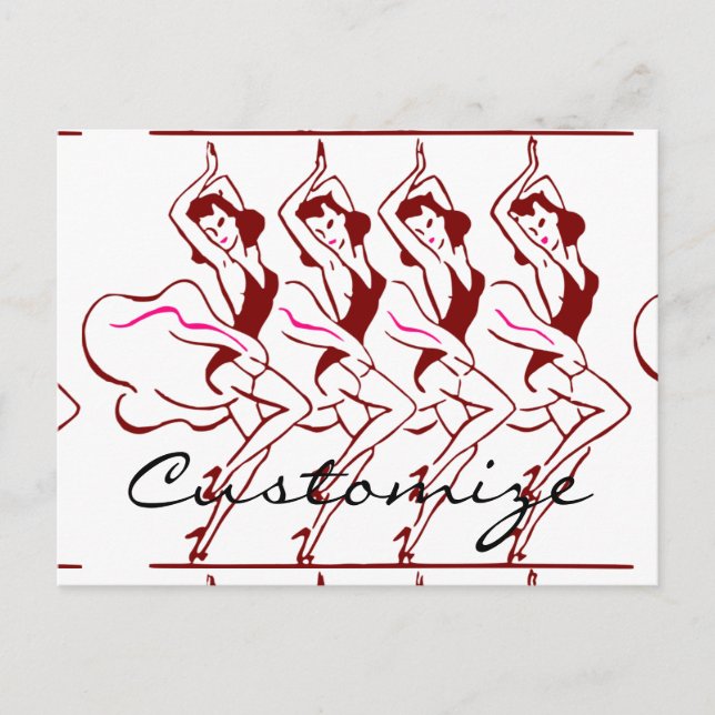 Cartão Postal Raparigas dançantes Thunder_Cove (Frente)