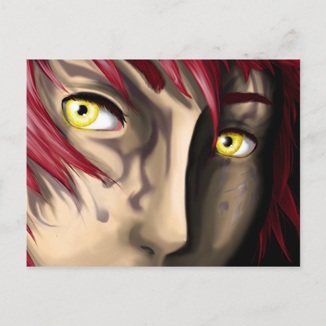 Cartão Postal Rapaz Aleatório No Modo Emo (Frente)