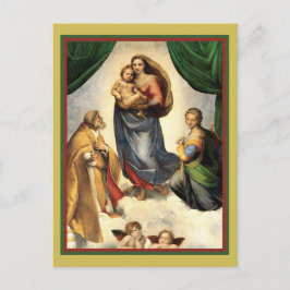 Cartão Postal Raphael (1483 - 1520) Sistine Madonna 1512