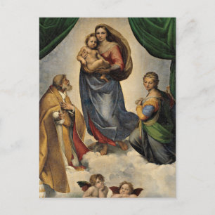 Cartão Postal Raphael - A Madonna Sixtina