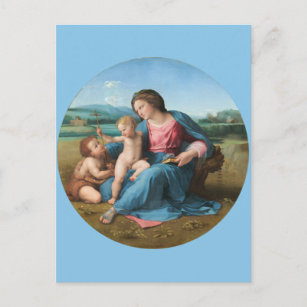 Cartão Postal Raphael Renaissance Art Alba Madonna