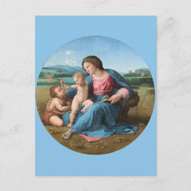 Cartão Postal Raphael Renaissance Art Alba Madonna (Frente)