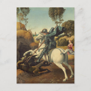 Cartão Postal Raphael - São Jorge e o Dragão