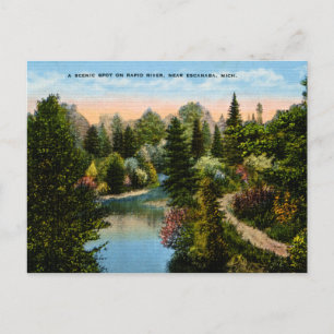 Cartão Postal Rapid River Escanaba, Michigan