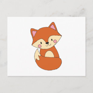 Cartão Postal Raposa Bebê Desenho Raposa Bela Arte Fox Design