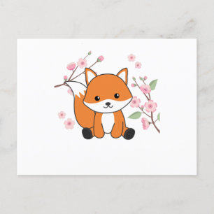Cartão Postal Raposa Doce Para Raposas Kawaii