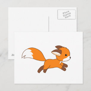 Cartão Postal Raposa em Corda