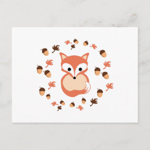Cartão Postal Raposa no outono