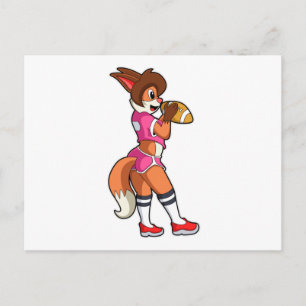 Cartão Postal Raposa nos Esportes de Futebol