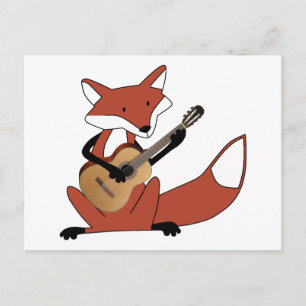 Cartão Postal Raposa Tocando o Violão
