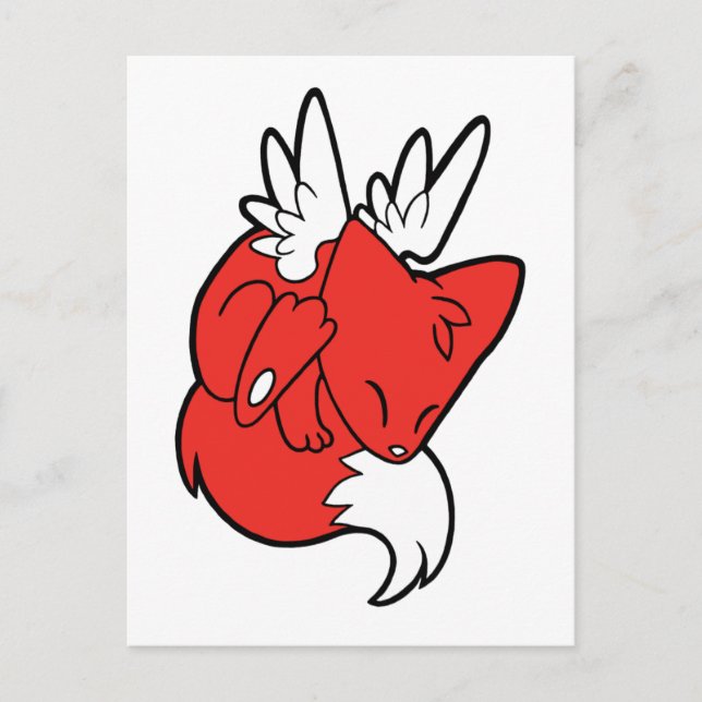 Cartão Postal Raposa Voadora Frolicsome (Frente)