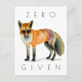 Cartão Postal Raposa Zero Dada