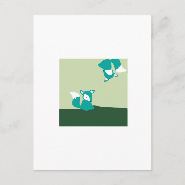 Cartão Postal Raposas (Frente)