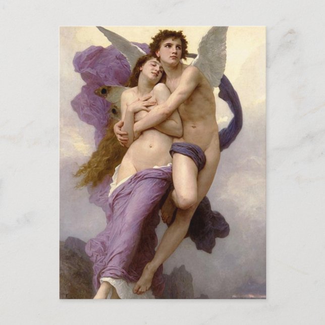Cartão Postal Rapto de Psyche por Bouguereau (Frente)