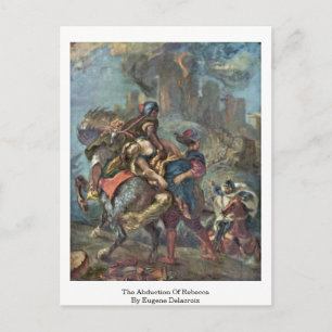 Cartão Postal Rapto De Rebecca Por Eugene Delacroix