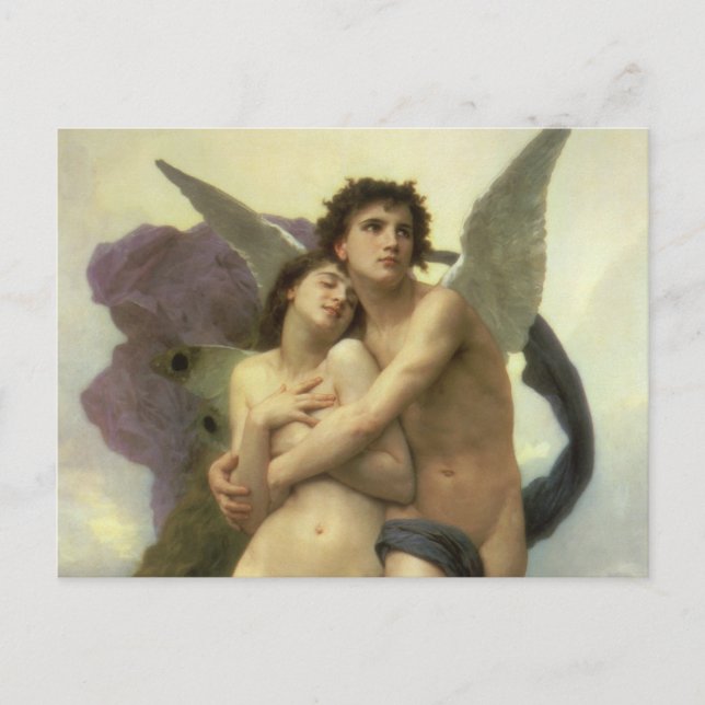 Cartão Postal Rapto (t.c.p. Ravement) de Psyche por Bouguereau (Frente)