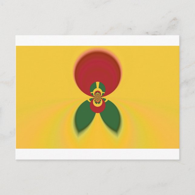 Cartão Postal Rasta Colors Abstrato Art Impressão (Frente)