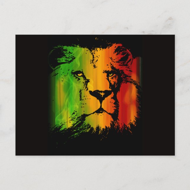 Cartão Postal Rasta Lion (Frente)