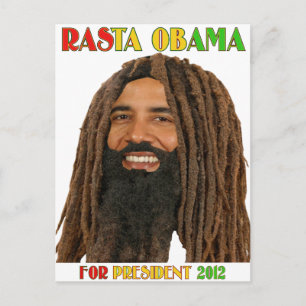 Cartão Postal Rasta Obama para o Presidente 2012