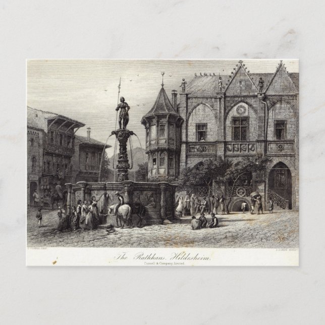 Cartão Postal Rathhaus, Hildesheim (Frente)