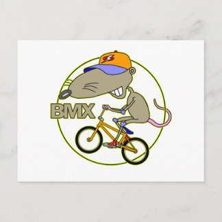 Cartão Postal Rato BMX