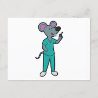 Rato como Enfermeira na Vacinação com Seringa