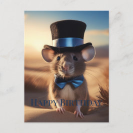 Cartão Postal Rato Country Squire Feliz aniversário