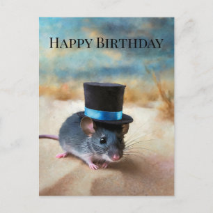 Cartão Postal Rato Country Squire Feliz aniversário