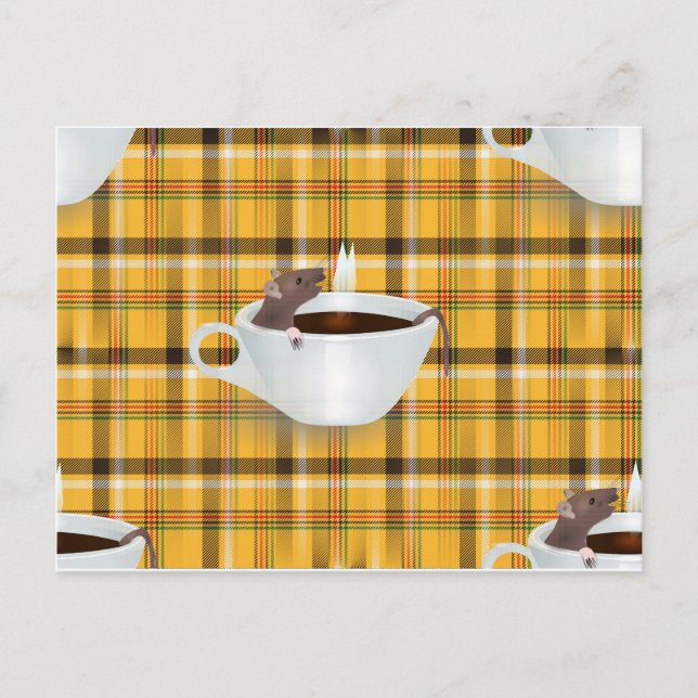Cartão Postal rato de café (Frente)