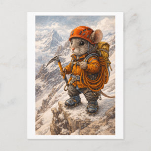 Cartão Postal Rato de carreira como alpinista