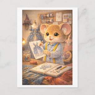Cartão Postal Rato de carreira como designer de figurinos
