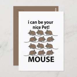 Cartão Postal Rato De Mouse Posso Ser Seu Rato De Pet